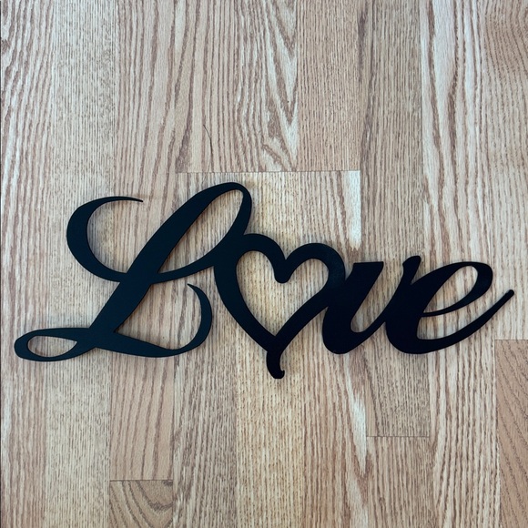 Large ‘Live Love Laugh’ Black Metal Wall Decor - Picture 3 of 4